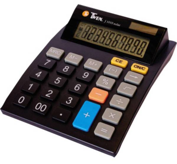 Twen J 1010  Tischrechner Schwarz Display (Stellen): 10 solarbetrieben, batteriebetrieben (B x H x T) 112 x 40 x 141 mm