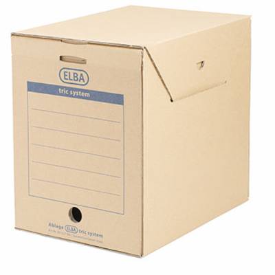 ELBA Archivbox Maxi tric system 100421092 für DIN A4 naturbraun