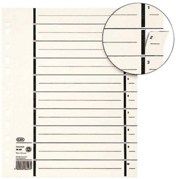 Elba Trennblatt ELBA - Trennelement - 10 Teile - vorgedruckt: 1-10 1554273 DIN A4 230 g/m² 1 St.