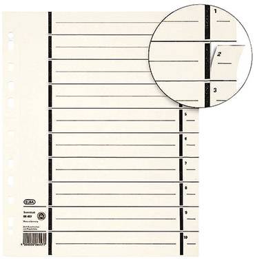 Elba Trennblatt ELBA - Trennelement - 10 Teile - vorgedruckt: 1-10 1554273 DIN A4 230 g/m² 1 St.-0