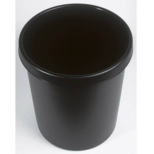 Helit the german H6106195 Papierkorb 30 l (Ø x H) 350 mm x 405 mm Polyethylen Schwarz 1 St.