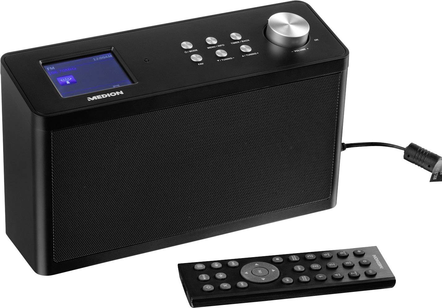 Medion P85060 (MD 87308) Internet Küchenradio DAB+, UKW AUX, Internetradio Schwarz-0