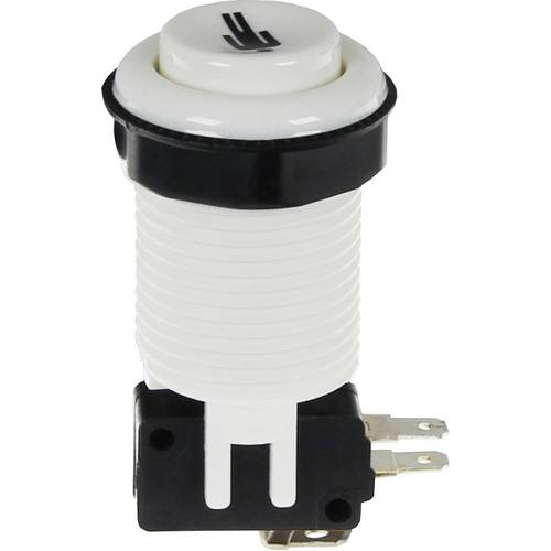 Joy-it Arcade Button mit Mikroschalte Eingabegerät Schwarz, Weiß Passend für (Einplatinen-Computer) Arduino, Banana Pi, ...