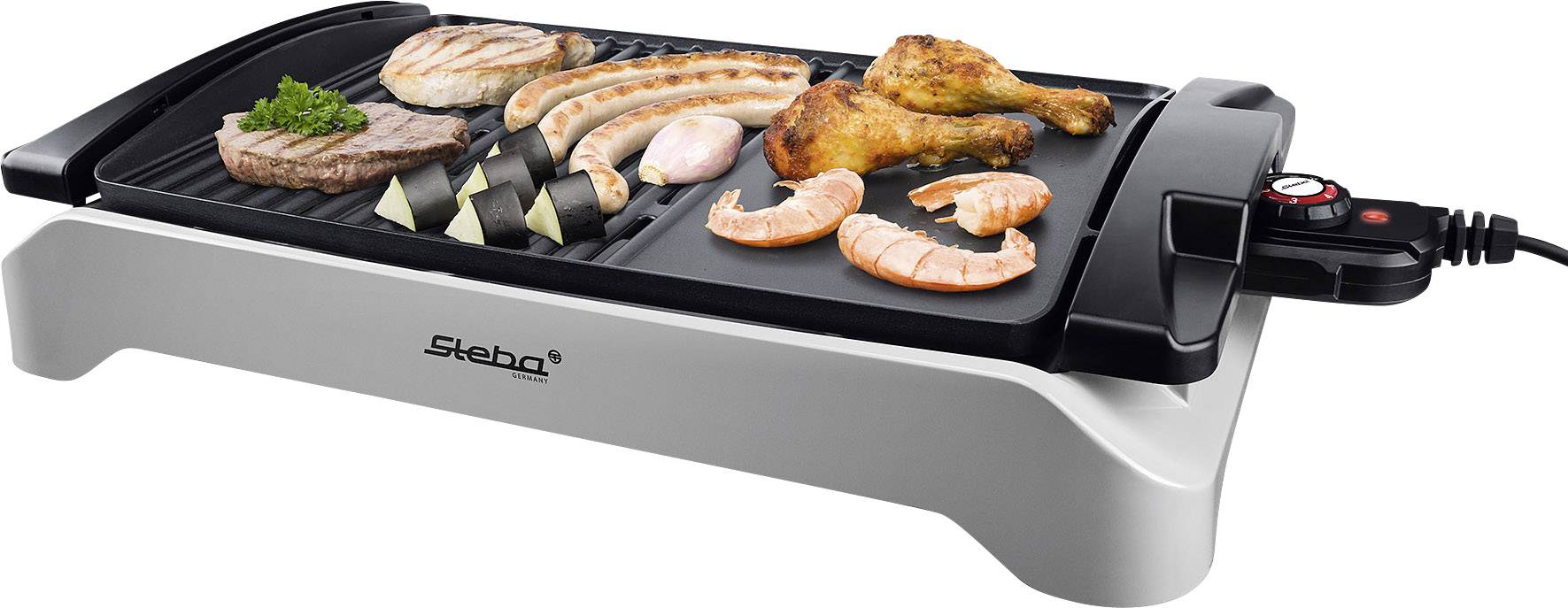 Steba VG 101, 2000 W, Grill, Elektro, Tisch, Schwarz, Grau, Rechteckig-3