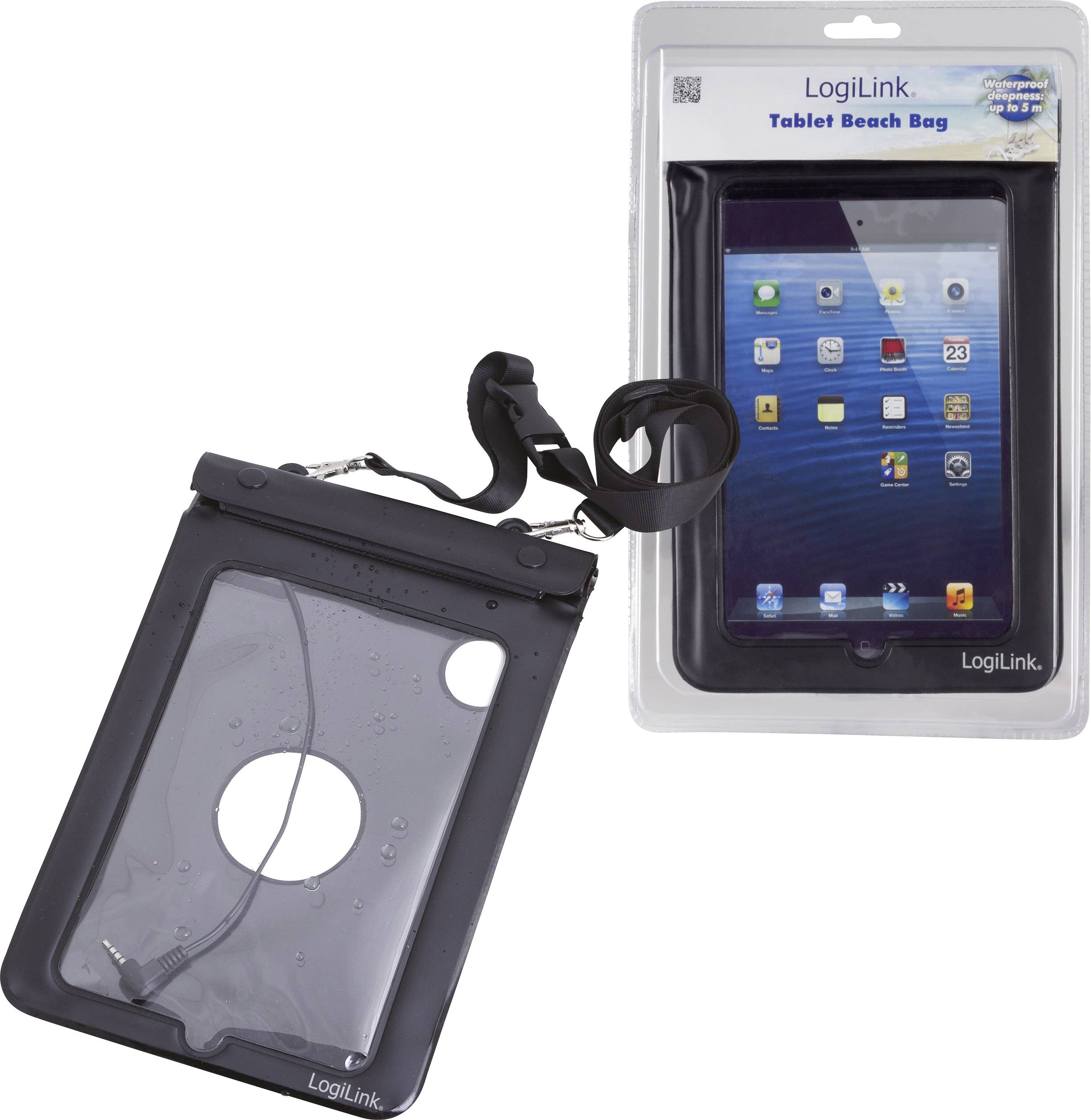 LogiLink Beach Bag bis zu 7" Tablets 280 x 217mm black-1