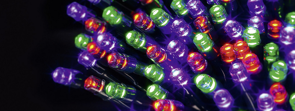 Solar-Lichterkette Außen solarbetrieben 50 RGB Beleuchtete Länge: 5 m