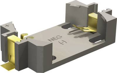 Durchsteckmontage THT L x MPD BS-2450 Knopfzellenhalter 1x CR 2450 Horizontal