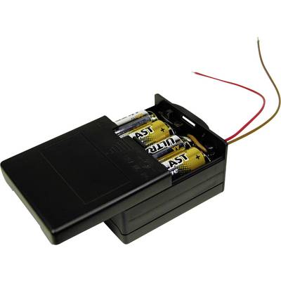 MPD BK-6049 Batteriebox 8x Mignon (AA) Kabel (L x B x H) 71.8 x 65.28 x 37.08 mm