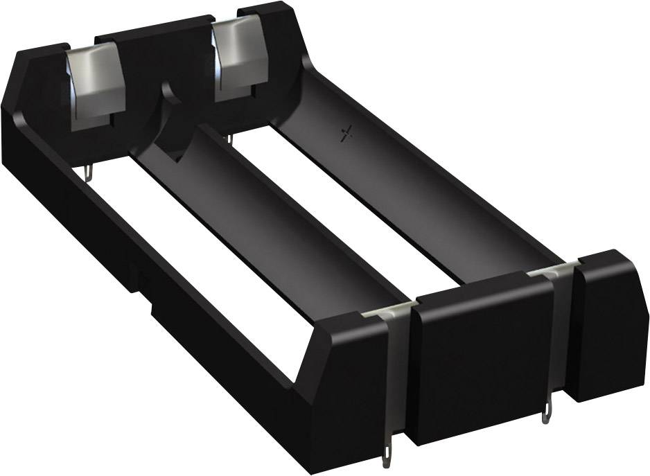 Keystone Electronics 1049 Batteriehalter 2x 18650 Durchsteckmontage THT (L x B x H) 77 x 40 x 15 mm