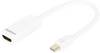 Digitus DB-340404-001-W HDMI / Mini-DisplayPort Adapter [1x Mini-DisplayPort Stecker - 1x HDMI-Buchse] Weiß Rund, doppelt geschirmt 15.00 cm