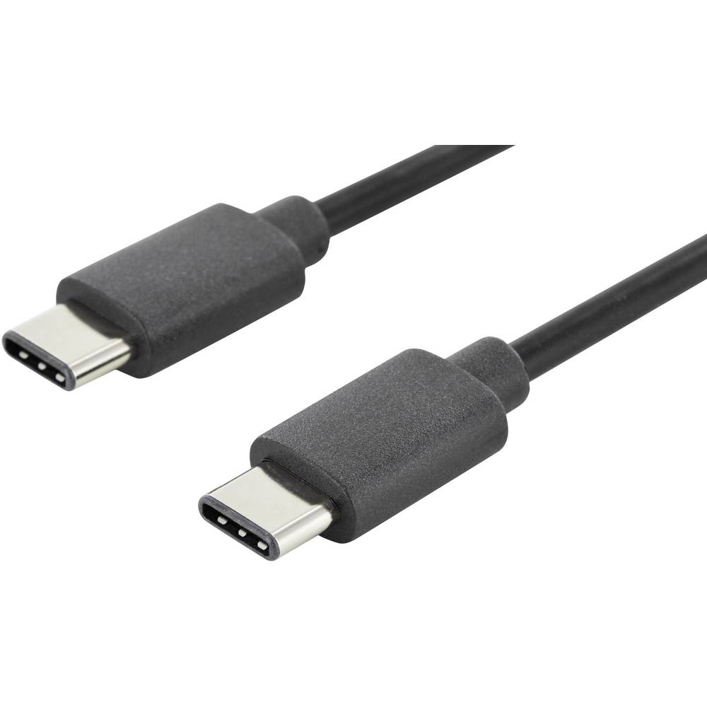 Digitus USB 2.0 Aansluitkabel [ USB-C stekker USB-C stekker] 1 m Zwart