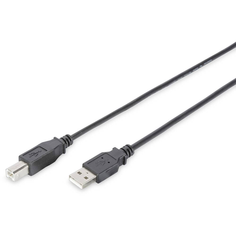 Digitus 5m USB A-B, M-M 5m USB A USB B Zwart USB-kabel