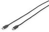 Digitus USB-Kabel USB 3.2 Gen1 USB-C® Stecker, USB-C® Stecker 1.00 m Schwarz Rund, beidseitig verwendbarer Stecker, doppelt geschirmt DB-300138-010-S