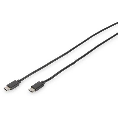 Digitus USB-Kabel USB 3.2 Gen1 (USB 3.0 / USB 3.1 Gen1) USB-C™ Stecker, USB-C™ Stecker 1.00 m Schwarz Rund, beidseitig v