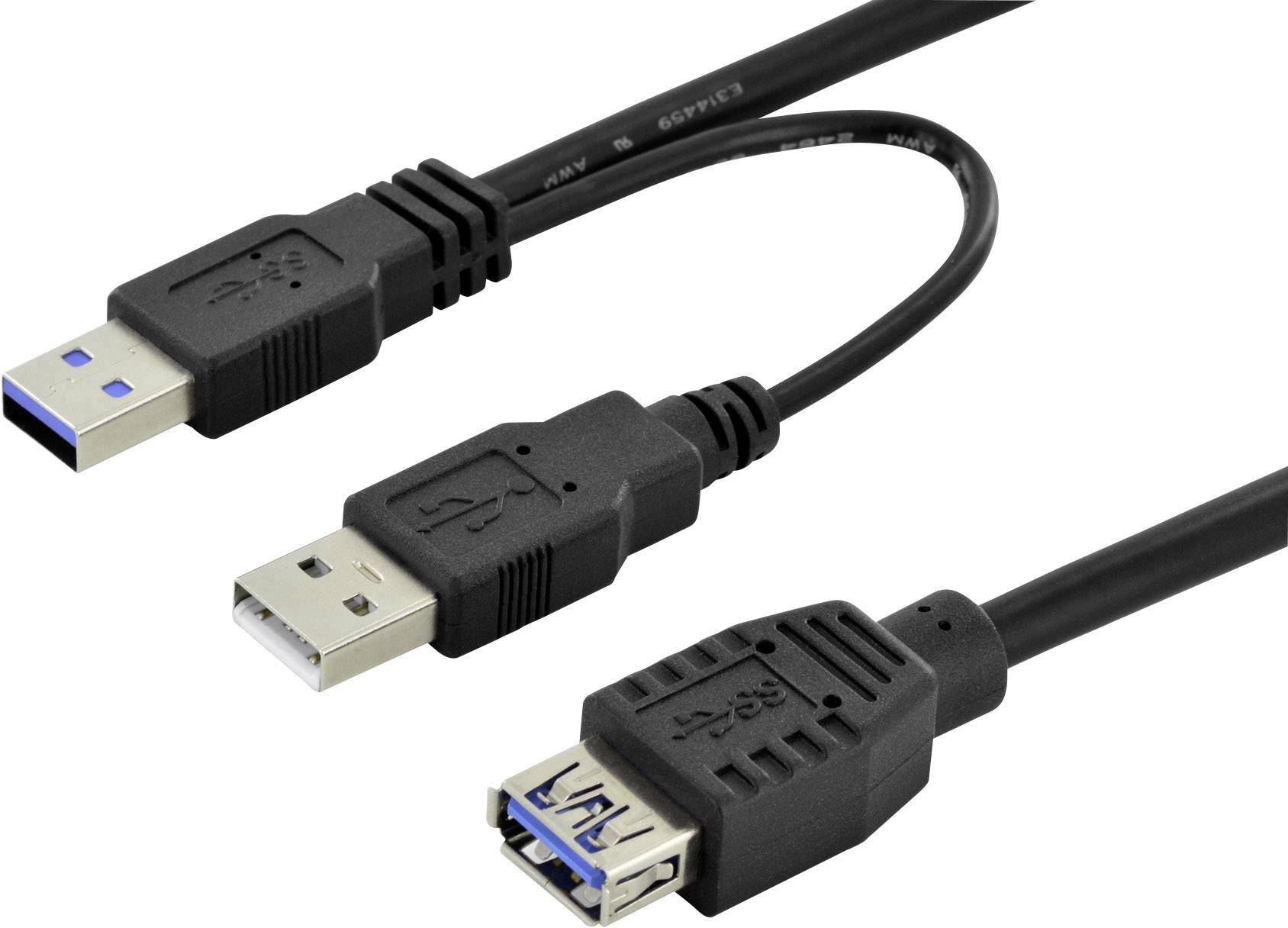 DIGITUS USB3.0 Y-Adapterkabel, 0,3m