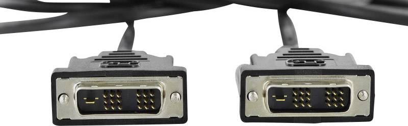 Digitus DVI Anschlusskabel DVI-D 18+1pol. Stecker, DVI-D 18+1pol. Stecker 2.00 m Schwarz DB-320107-020-S Rund, doppelt g-1