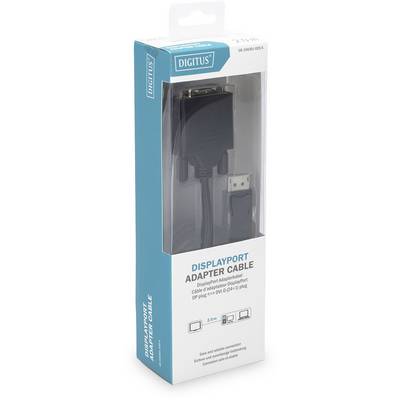Eine Verpackung für ein DisplayPort Adapter Kabel mit einem Bild des Kabels. Auf der Verpackung steht: 'DisplayPort Adapter Cable'.