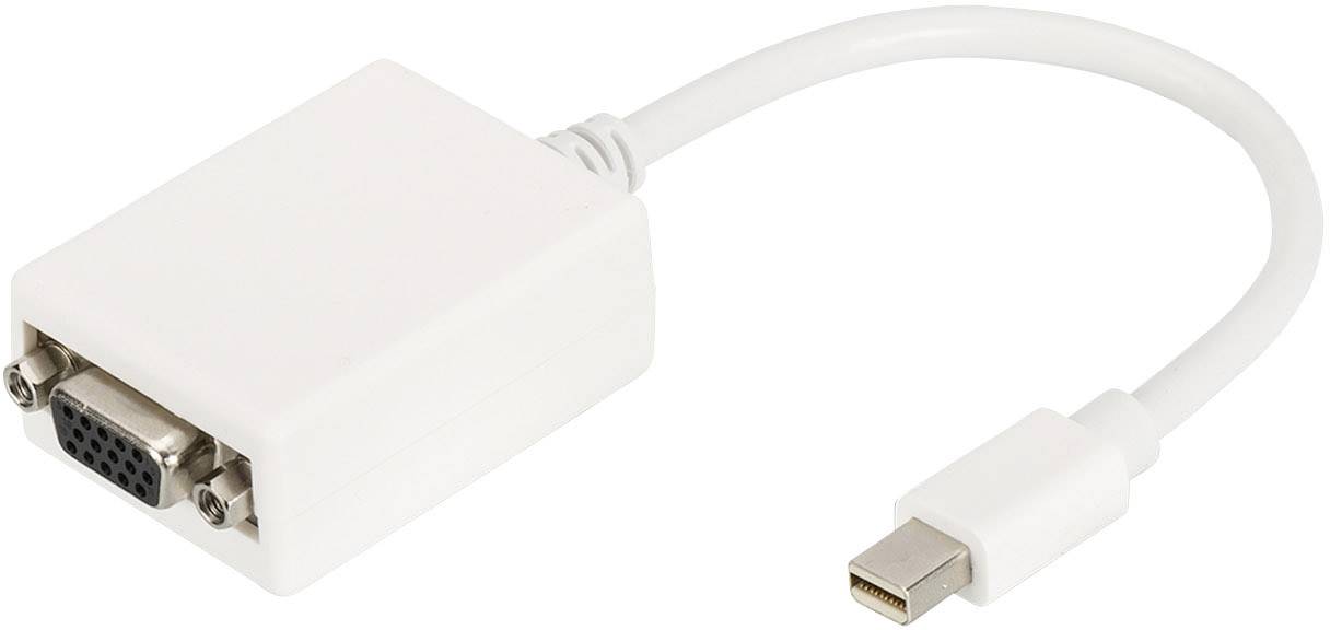 DIGITUS DisplayPort Adapterkabel - bis HD-15 (VGA) (W) - 15 cm - geformt - weiß-0
