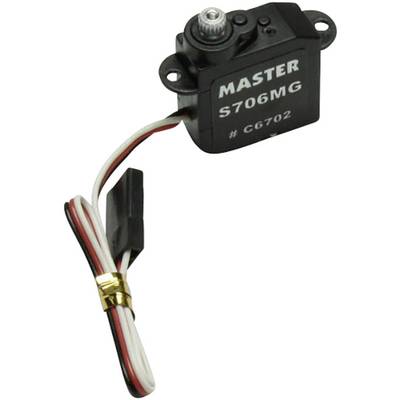 Master Mini-Servo S706 MG Analog-Servo Getriebe-Material: Titanium Stecksystem: Uni (Graupner / JR / Futaba)