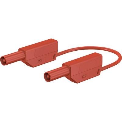 Stäubli SLK410-E/N/SIL Sicherheits-Messleitung [Lamellenstecker 4 mm - Lamellenstecker 4 mm] 25.00 cm Rot 1 St.