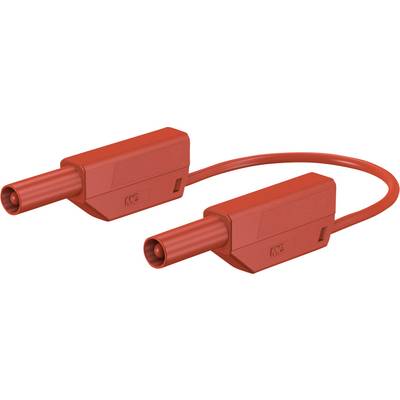 Stäubli SLK425-E/N Sicherheits-Messleitung [Lamellenstecker 4 mm - Lamellenstecker 4 mm] 25.00 cm Rot 1 St.