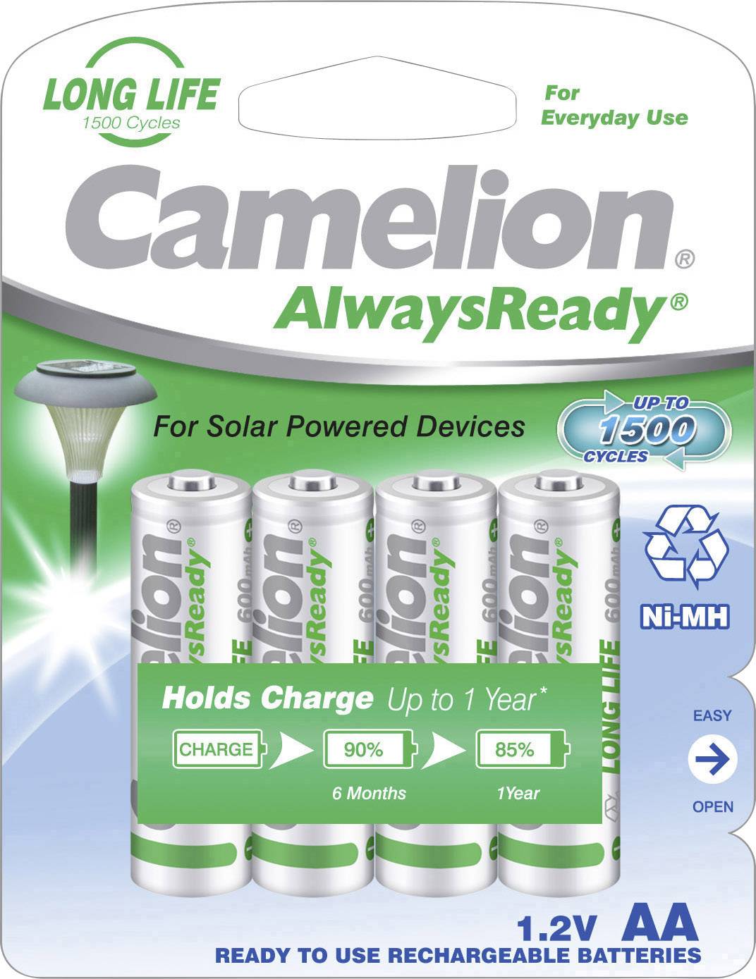 Camelion AlwaysReady Solar Mignon (AA)-Akku NiMH 600 mAh 1.2 V 4 St.-2