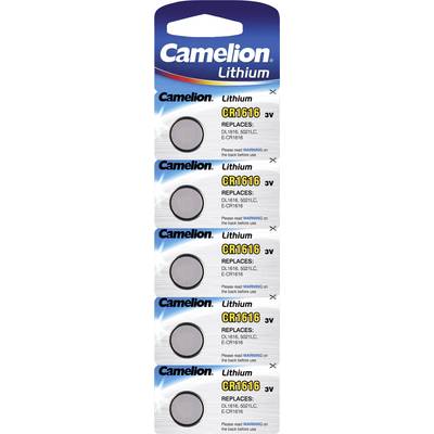 Camelion Knopfzelle CR 1616 3 V 5 St. 50 mAh Lithium CR1616
