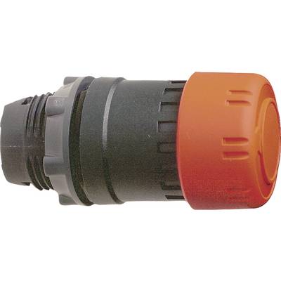 Ein schwarzer Kunststoffstecker mit einer roten Verschlusskappe, oft verwendet in industriellen Anwendungen zur sicheren Verbindung von Kabeln.