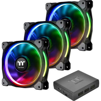 Thermaltake RIING PLUS 12 LED RGB PC-Gehäuse-Lüfter RGB (B x H x T) 120 x 120 x 25 mm inkl. LED-Beleuchtung