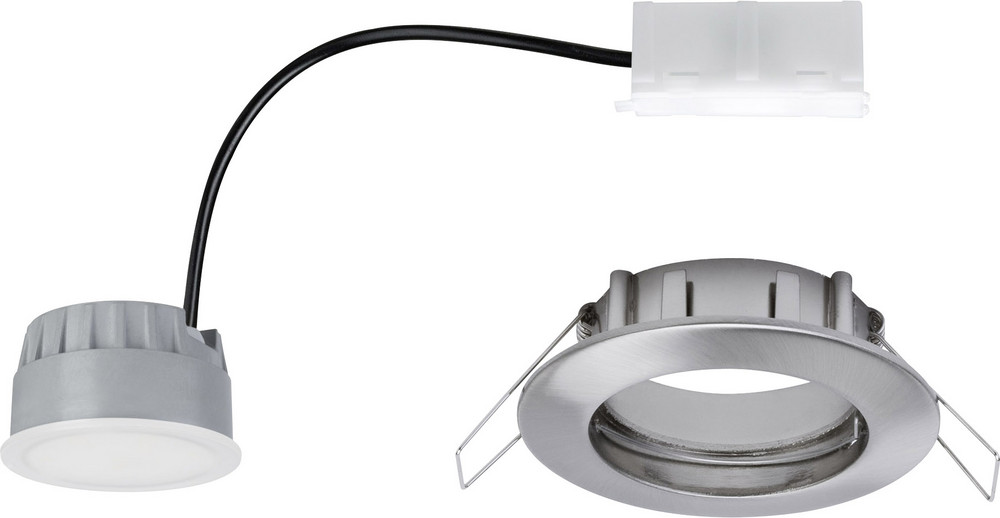 LED-Bad-Einbauleuchte 7 W Warm-Weiß Paulmann 93957 Coin Eisen (gebürstet)