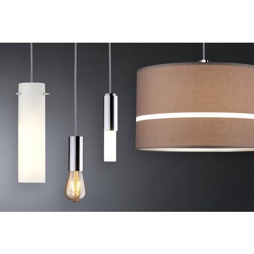 Paulmann Basic Pendel Hochvolt-Schienensystem-Leuchte Universell E27 20 W LED Weiß, Chrom