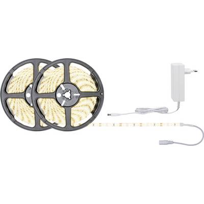 Zwei Rollen LED-Lichtstreifen mit Netzadapter und Kabelanschluss, geeignet für dekorative Beleuchtung in Innenräumen.