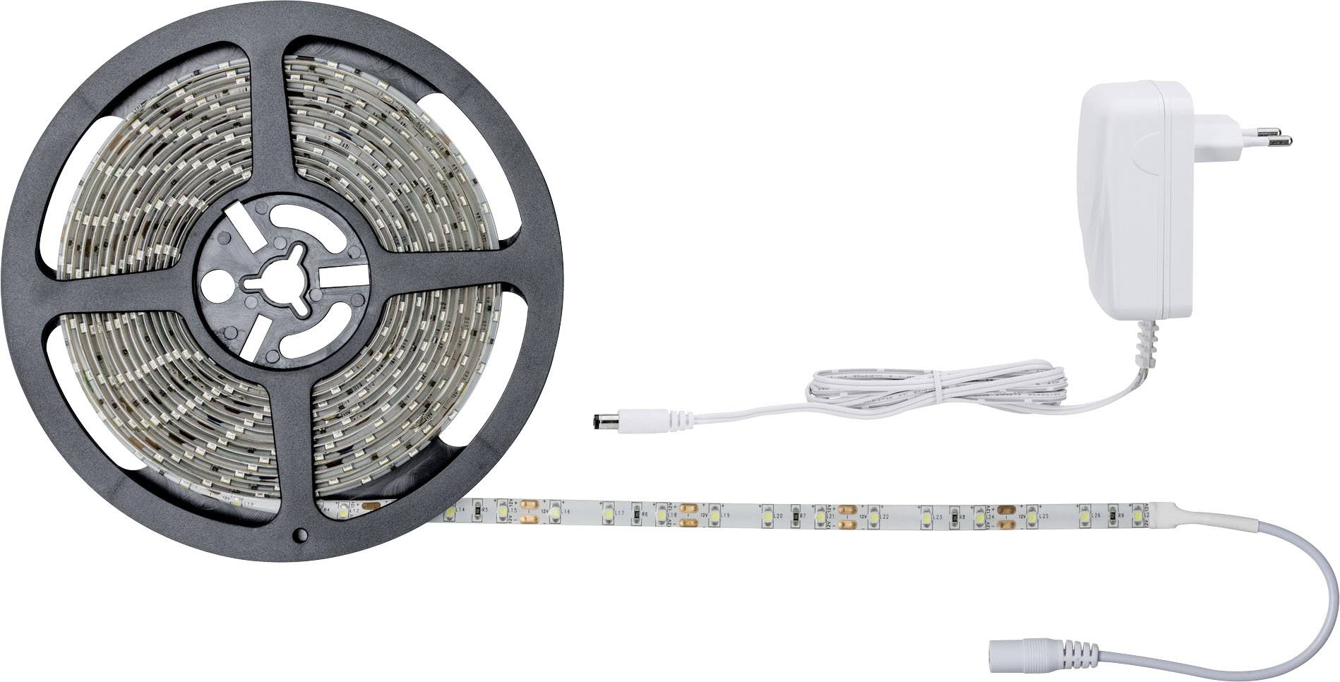 PAULMANN SimpLED 78975 LED-Streifen-Komplettset mit Stecker 12 V 500 cm Tageslicht-Weiß