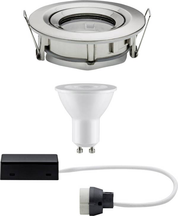 Paulmann Nova Bad-Einbauleuchte  LED  GU10 7 W IP65 Eisen (gebürstet)