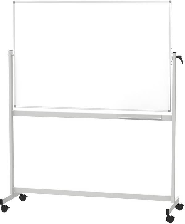 Maul Mobiles Whiteboard MAULstandard (B x H) 120 cm x 90 cm Weiß kunststoffbeschichtet Drehbar, Beide Seiten nutzbar, Inkl. Ablageschale, Inkl. Rollensatz