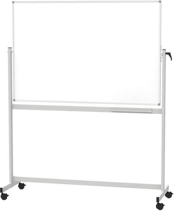 Maul Mobiles Whiteboard MAULstandard (B x H) 150 cm x 100 cm Weiß kunststoffbeschichtet Drehbar, Beide Seiten nutzbar, Inkl. Ablageschale, Inkl. Rollensatz