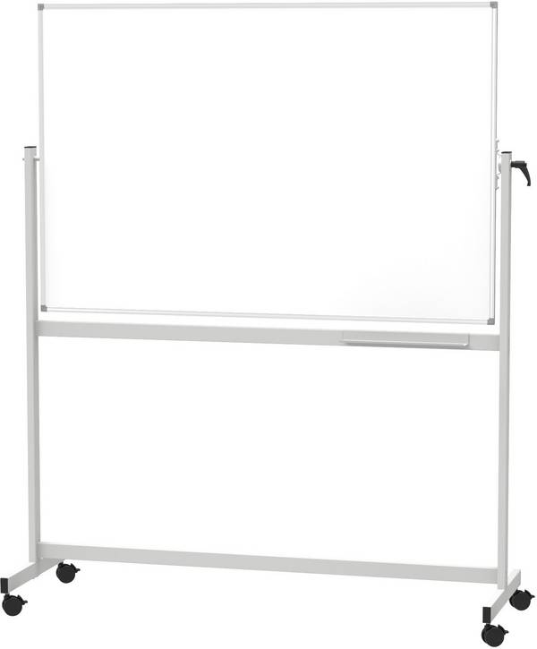 Maul Mobiles Whiteboard MAULstandard, Emaille (B x H) 180 cm x 120 cm Weiß emaillebeschichtet Drehbar, Beide Seiten nutzbar, Inkl. Ablageschale, Inkl. Rollensatz