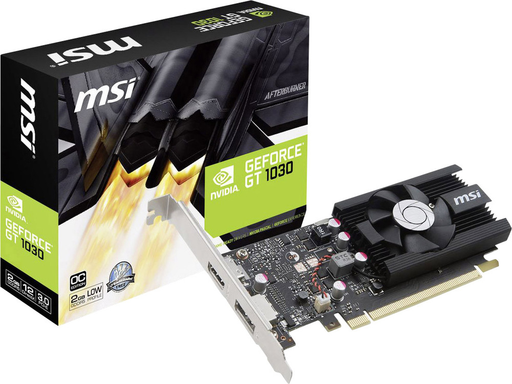 MSI Grafikkarte Nvidia GeForce GT1030 Overclocked 2 GB GDDR5-RAM PCIe ...