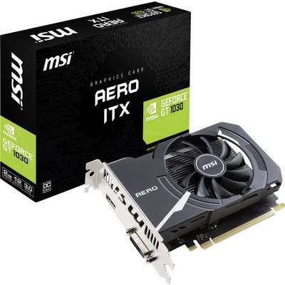 GEFORCE GT 1030 AERO ITX NVIDIA GeForce GT 1030 PCI Express x16 3.0 2GB GDDR5 64 bits 1 x HDMI 1 x DVI-D-0