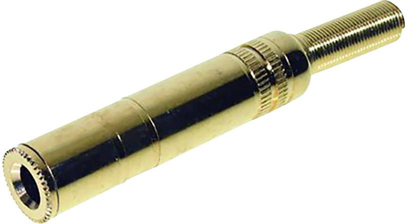 TRU COMPONENTS Klinken-Steckverbinder 6.35 mm Kupplung, gerade Polzahl: 2 Mono Gold