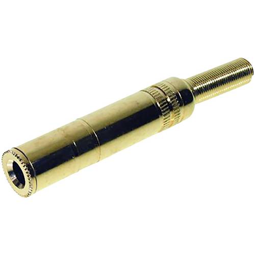 TRU COMPONENTS 1559774 Klinken-Steckverbinder 6.35 mm Kupplung, gerade Polzahl: 2 Mono Gold 1 St.