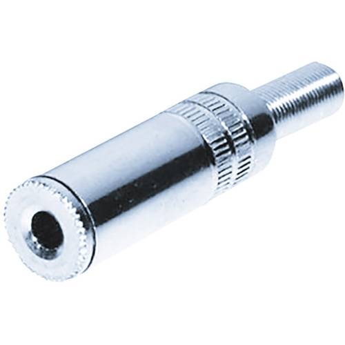 TRU COMPONENTS 1559775 Klinken-Steckverbinder 3.5 mm Kupplung, gerade Polzahl: 3 Stereo Silber 1 St.