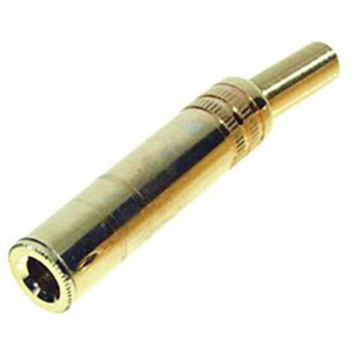 TRU COMPONENTS 1559777 Klinken-Steckverbinder 6.35 mm Kupplung, gerade Polzahl: 3 Stereo Gold 1 St.