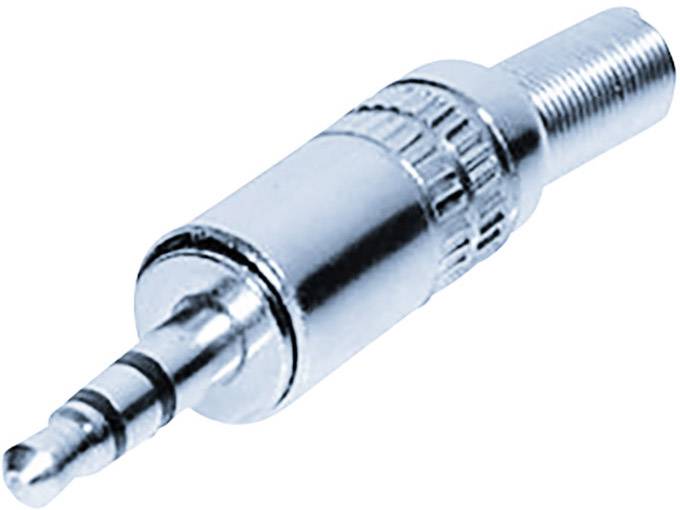 TRU COMPONENTS Klinken-Steckverbinder 3.5 mm Stecker, gerade Polzahl: 3 Stereo Silber