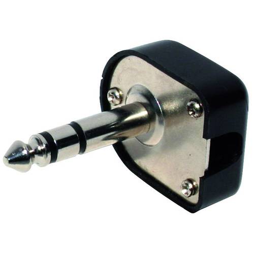 TRU COMPONENTS 1559782 Klinken-Steckverbinder 6.35 mm Stecker, gewinkelt Polzahl: 3 Stereo Schwarz 1 St.