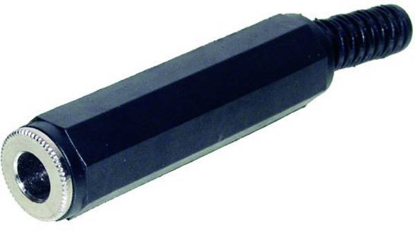 TRU COMPONENTS 1559783 Klinken-Steckverbinder 6.35 mm Kupplung, gerade Polzahl: 3 Stereo Schwarz 1 St.