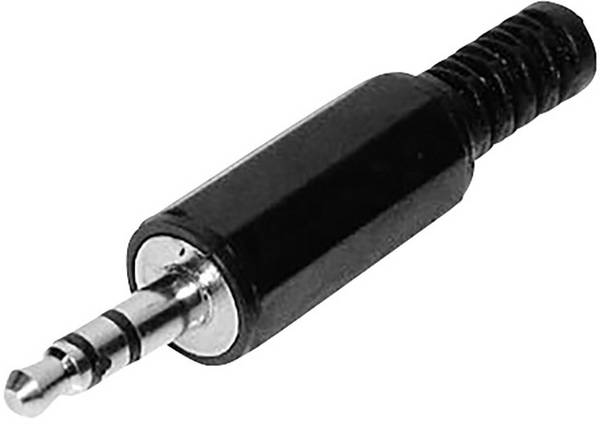 TRU COMPONENTS 1559784 Klinken-Steckverbinder 3.5 mm Stecker, gerade Polzahl: 3 Stereo Schwarz 1 St.