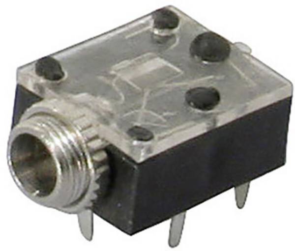TRU COMPONENTS 1559785 Klinken-Steckverbinder 3.5 mm Buchse, Einbau horizontal Polzahl: 3 Stereo Schwarz 1 St.