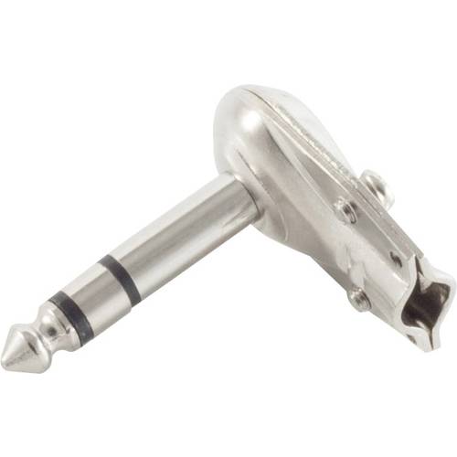 TRU COMPONENTS 1559786 Klinken-Steckverbinder 6.35 mm Stecker, gewinkelt Polzahl: 3 Stereo Silber 1 St.
