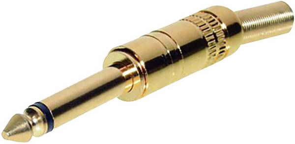TRU COMPONENTS 1559789 Klinken-Steckverbinder 6.35 mm Stecker, gerade Polzahl: 2 Mono Gold 1 St.